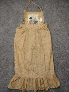 Grembiule intero vintage nuovo con etichette hostess anni 70 USA Cottage Core Little House trapunta anatre - Foto 1 di 9