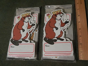 (LOTE de 2) *NUEVAS* Tarjetas de Lugar "Franklin la Tortuga" 1986 de Colección "Franklin la Tortuga" DesignWare Día B - Imagen 1 de 3