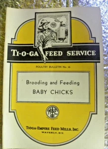 Vintage Tioga Fees Service Poultry Bulletin 16 Baby Chicks Brooding Waverly N.y - Picture 1 of 3
