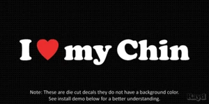 (2x) I love my Chin  Die Cut Decal Sticker <3 dog canine - Bild 1 von 1