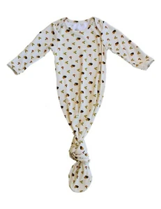 Keep Me Cosy® Knotted Baby Gown, One-piece Bamboo Babywear - Hedgehog - Picture 1 of 5