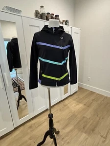 womans obermeyer size xl juniors blue hooded long sleeved hooded jacket zip - Picture 1 of 7