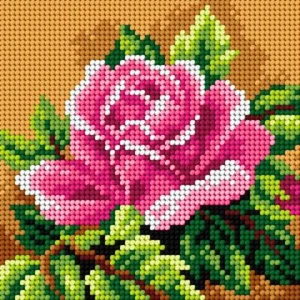 Orchidea Needlepoint canvas for halfstitch without yarn Rose 2756D - Printed ... - Picture 1 of 2
