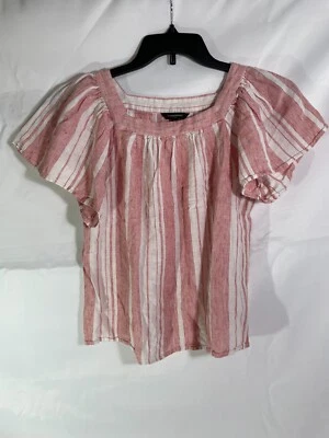 Blusa Banana Republic Fuera del Hombro para Mujer XSmall Roja Rayas Manga Acampanada Foto 1 de 3