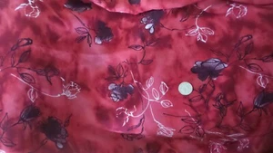 Vintage MISCHSTOFF Blumenumriss auf meliertem Rot 4 Yard/45" breit - Bild 1 von 1