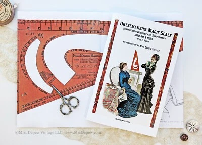 1800s Rood Dress Makers' Magic Scale Tailor System Pattern Drafting Book & Tool - Image 1 of 4