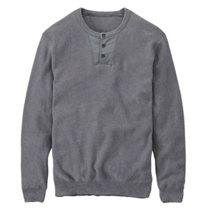 Timberland Men's Miller River Henley Gray Sweater Style 8159J - Bild 1 von 1