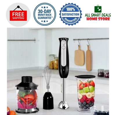 Batidora De Cocina De Inmersion De Mano Electrica 4 en 1 Uso Comercial Hogar - Image 1 of 4