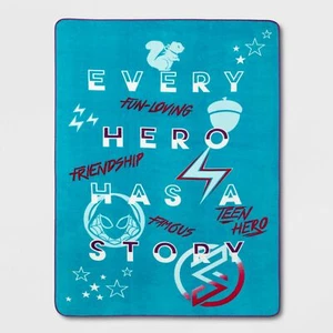 Plüsch Marvel Kinder steigende Einzelbett Decke türkis Größe 62 x 90 - Bild 1 von 1
