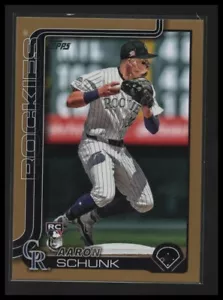 2025 Topps Series 1 - Aaron Schunk #196 Gold /2025 (RC) Colorado Rockies - Picture 1 of 2
