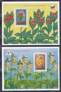 Mongolia 2278-79 MNH 1997 Butterflies and Orchids 2 Souvenir Sheets Very Fine - Picture 1 of 1