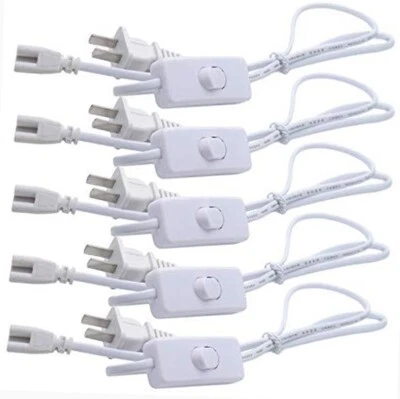 5X 6Ft Power Cord for LED T5 T8 Integrated Light Tube with ON-OFF Switch US 5pcs - Image 1 of 4