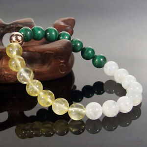 stunning  Natural 8MM beads Gemstone amulet crystal healing energy Bracelet
