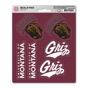 University Of Montana Grizzlies - Set Of 6 Sticker Sheet - Picture 1 of 1