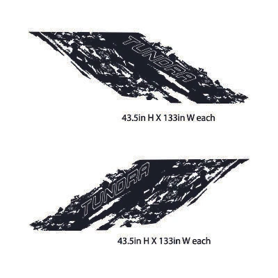 Toyota Tundra Truck Mud Splash Vinyl Graphic Sticker. 2014 - 2025 Set of 2 #6583 - Image 1 of 4