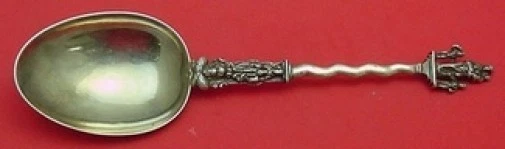 Cuchara inglesa georgiana bayas esterlinas mango apóstol C. 1750 7 3/4" Foto 1 de 1