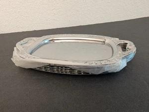 (6) Small Silver-plated Trays Hong Kong 6 3/4" Long x 4 3/8" Wide, Handled NIB - Picture 1 of 7