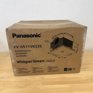Panasonic FV-0511VKS3S WhisperGreen Bathroom Exhaust Fan White w/ Flex-Z Bracket - Picture 1 of 2