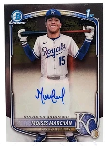Moises Marchan #CPA-MM | 2025 Bowman Chrome 1st Bowman On-Card Auto - Royals - Imagen 1 de 2