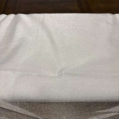 White CHIFFON FABRIC 58” x 15 + Yards. Crafts, Sewing, Party, Wedding. - Image 1 of 2