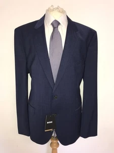 HUGO BOSS - Mens Regular Fit BLUE WOOL SUIT - UK 50 Reg - W44 L34 - BNWT - Picture 1 of 13