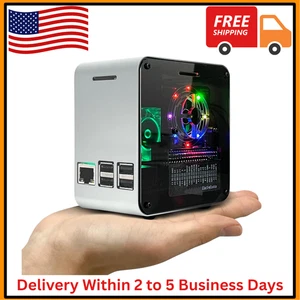 Raspberry Pi 3 Case, Aluminum Mini Tower Case with Cooling Fan and Color Changin - Picture 1 of 8