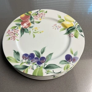 "Juego de 4 platos de cena de primavera Le Monde Cuisine 103/4"" fruta floral Japón" - Imagen 1 de 6