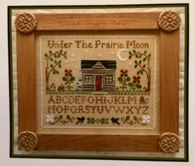 PATTERN Prairie Moon Cabin Cross Stitch Sampler NEW Little House Needlework - Image 1 of 4