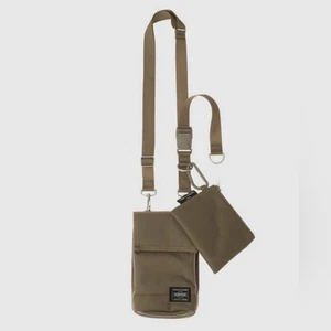 Borsa a tracolla e marsupio Comme des Garons X Porter in tela marrone nuova con etichetta - Foto 1 di 12