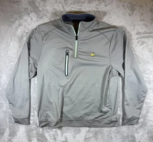 Masters Golf Viertelreißverschluss Pullover Shirt Herren Large grau Brusttasche Tech Layer - Bild 1 von 10