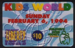 10 $. Kids World 1994 (Children's Home Society of Florida) gebrauchte Telefonkarte - Bild 1 von 2