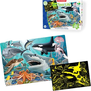 Puzzle Doubles Glow in the Dark - Sea Life - 100 Teile Glow in the Dark Preschoo - Bild 1 von 5