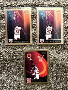 LOT OF 3 1990 SKYBOX BASKETBALL CARDS MICHAEL JORDAN, PATRICK EWING - Picture 1 of 2