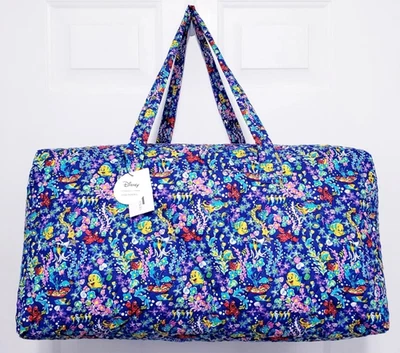 Bolsa de viaje grande Vera Bradley Disney Ariel floral ultramarina profunda nueva con etiquetas Foto 1 de 4
