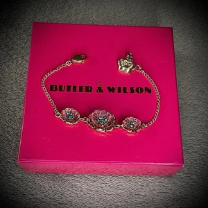 Butler & Wilson - Mohnblumen - Armband - Originalverpackt - Verstellbar - Swarovski Kristalle - Bild 1 von 14
