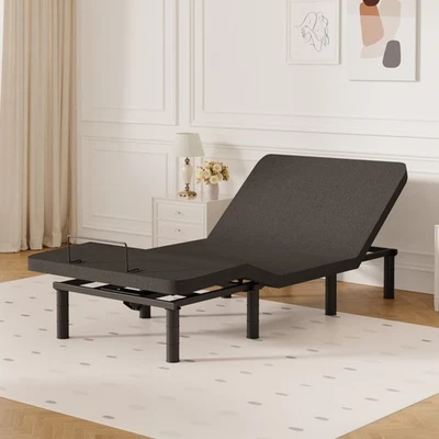 Marco de cama ajustable FunniHomi con control remoto por cable y patas de cama ajustables Foto 1 de 4