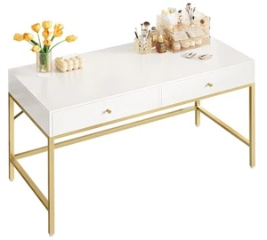 Vanity Desk with Drawers, 47 inch Computer Desk, Modern Simple Home Office De... - Picture 1 of 7