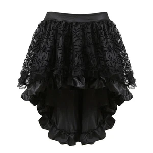 Gothic Vintage asymmetrischer Rock Saum Spitze Patchwork Renaissance 3X Tutu - Bild 1 von 2