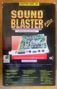 Vintage Sound Blaster Pro -Creative Labs w/ Box, Disc and Manual -NO Sound Card - Picture 1 of 4