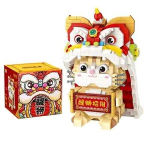 LOZ Micro Lucky Cat Lion Costume Building Blocks Set 9258 - Bild 1 von 4