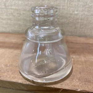 Antikes Tintenfass Thomas schweres Glas mit Blasen wirklich schönes altes Stück - Bild 1 von 6