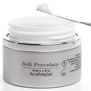 LED UV Acrylpoly Gel Soft PORCELAIN 15ml dick schnellhärtend Acrylgel Poly Gel - Bild 1 von 5