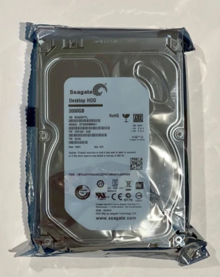 BRAND NEW SEAGATE DESKTOP HDD ST3000DM001 3TB 64MB CACHE SATA 6.0Gb/s 3.5" 7.2 K - Image 1 of 2