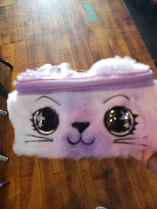 Cat Plush Makeup Bag purple - Picture 1 of 3