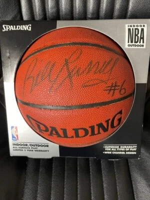 Bill Russell Boston Celtics Autographed Official Spalding Basketball JSA Letter - Image 1 of 4