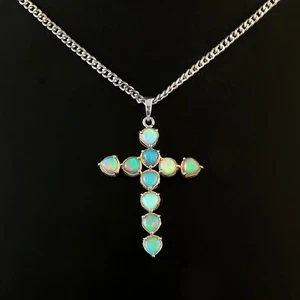 October Birthstone . Fire Opal . Opal Pendant . Ethiopian Opal . Opal Jewelry - Picture 1 of 4