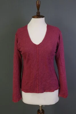 TRANSIT PAR SUCH 451 Burgundy Viscose Alpaca Knit Cropped Sweater Size 4 - Image 1 of 4