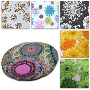 Flat Round Shape Cover*Aster Cotton Canvas Floor Seat Chair Cushion Case*AF4 - Picture 1 of 17