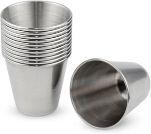 12 Pack Stainless Steel Shot Drinking Cups 1 Ounce Metal Shot Glasses Espress - Picture 1 of 11