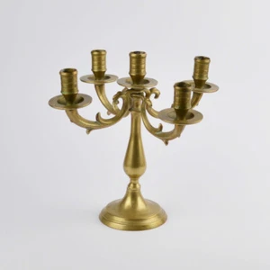 Brass Candle Holder - Chandelier - Candelabrum - 5-flammig - Vintage - Stand - Picture 1 of 5